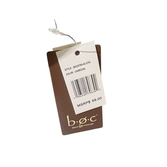 B.O.C. Crossbody Bag Purse Charcoal Embossed Floral Adjustable Strap Womens - Picture 10 of 10